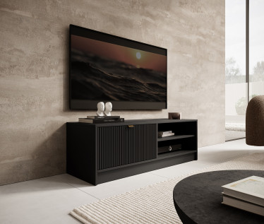 TV-Meubel Tavares - Zwart - 120 cm