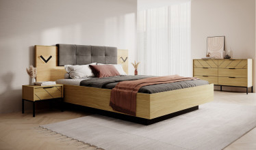 Slaapkamer Fashion - Kastanje - Antraciet - 160