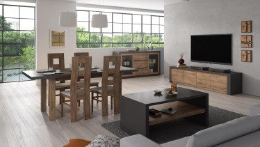 Woonkamer Monaco - Eiken - Grijs - Groot 2